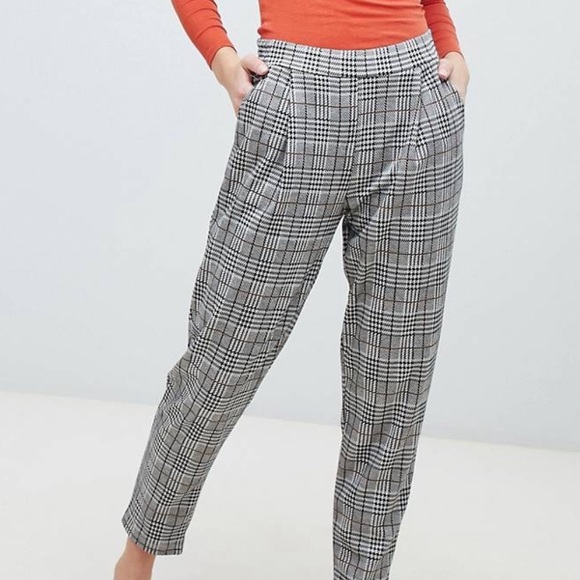 New Look Pull on Pants in Check - Picture 1 of 8